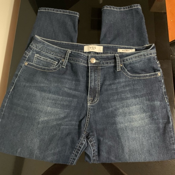 VGS Jeans Womans High Rise P5597X Skinny/straight Dark Wash Denim pants Size 16 - Picture 2 of 9